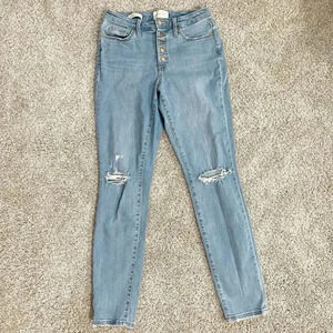 Universal Thread Stretch Denim High-Rise Skinny Distress Jeans Blue Size 4/27R